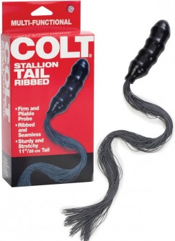 Ребристая анальная пробка-пони Colt Stallion Tail