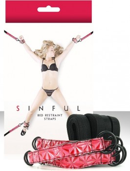 Фиксаторы для кровати Sinful Bed Restraint Strap – розовые