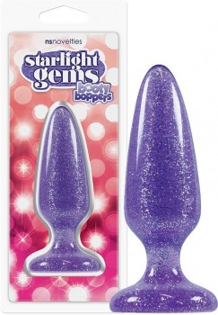 Анальная пробка Starlight Gems - Booty Boppers средняя – фиолетовая