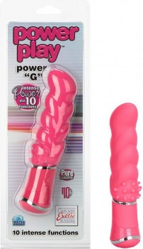 Вибромассажер Power Play Power G рельефный – розовый