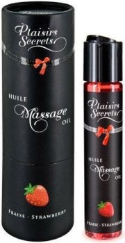 Массажное масло с ароматом клубники Huile de Massage Gourmande Fraise des Bois - 59 мл.