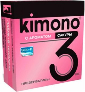 Презервативы KIMONO №3 с ароматом сакуры