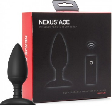 Перезаряжаемая анальная вибровтулка Nexus Ace Medium - черный