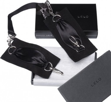Шелковые наручники-браслеты Lelo Sutra Chainlink Cuffs - черный