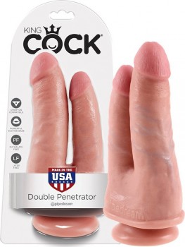 Фаллоимитатор Cock-Double Penetrator для двойного проникновения – телесный