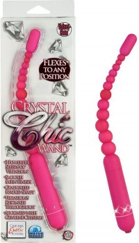 Анальная елочка Crystal Chic Wand с вибрацией – розовый