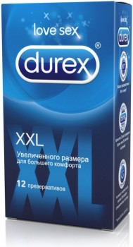 Презервативы Durex XXL увеличенного размера – 12 шт