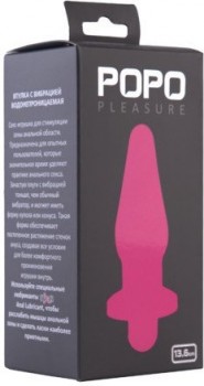 Анальная втулка 13,7 см с вибрацией TOYFA POPO Pleasure – розовый