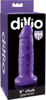 Толстый дилдо с присоской Dillio Purple - 6" Chub – фиолетовый