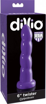 Стимулятор-насадка на присоске Dillio 6" Twister – фиолетовый