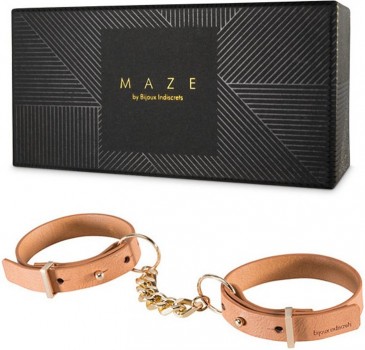 Узкие браслеты-наручники Maze Thin Handcuffs – коричневый