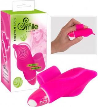 Пальчиковый вибратор Smile Little Dolphin - розовый