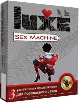 Ребристые презервативы LUXE Sex machine - 3 шт.