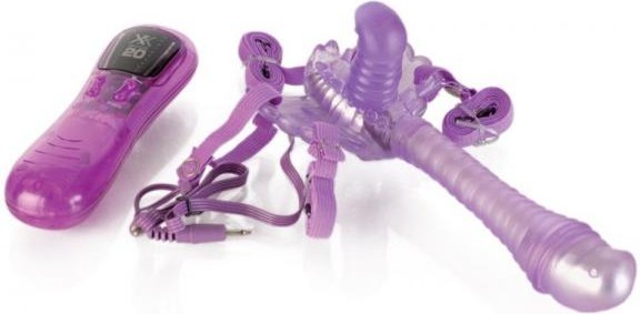 Фиолетовый поясной вибратор