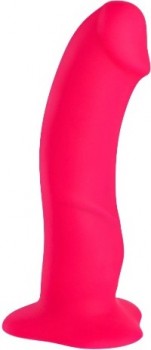 Ярко-розовый фаллоимитатор The Boss stub - 18,5 см.