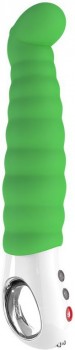 Зелёный перезаряжаемый вибратор Patchy Paul G5 - 23 см.
