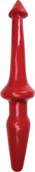Красный двусторонний фаллос Lil Devil - 24 см.