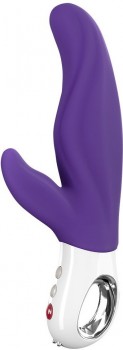 Фиолетовый перезаряжаемый вибратор LADY Bi - 22,5 см.
