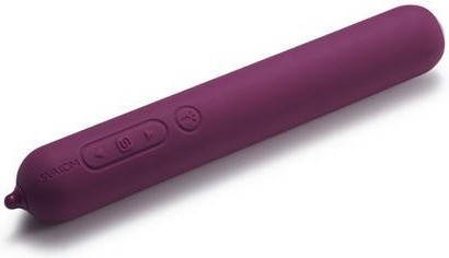 Фиолетовый вибратор Gaga со встроенной видеокамерой - 10 см.