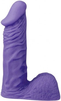 Фиолетовый стимулятор-фаллос XSKIN 6 PVC DONG - 15 см.