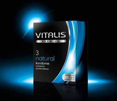 Классические презервативы VITALIS PREMIUM natural - 3 шт.