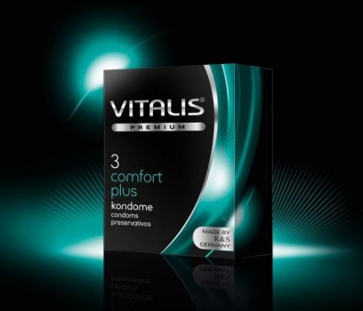 Контурные презервативы VITALIS PREMIUM comfort plus - 3 шт.