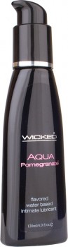 Лубрикант со вкусом граната Wicked Aqua Pomegranate - 120 мл.