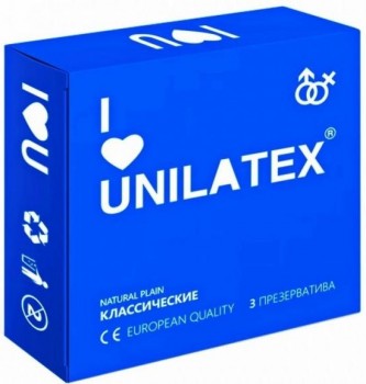 Классические презервативы Unilatex Natural Plain - 3 шт.