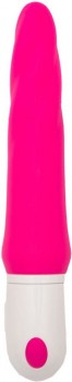 Розовый гибкий рельефный вибратор Sparta - 23 см.