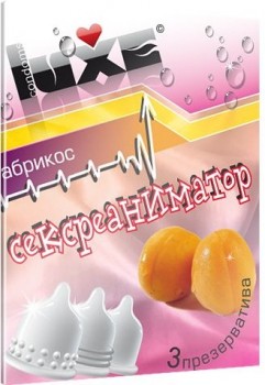 Презервативы Luxe Trio  Сексреаниматор  с ароматом абрикоса - 3 шт.