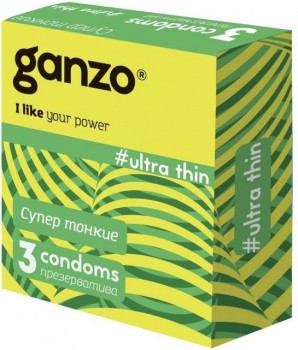 Ультратонкие презервативы Ganzo Ultra thin - 3 шт.