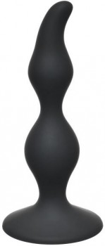 Чёрная анальная пробка Curved Anal Plug Black - 12,5 см.