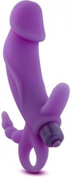 Фиолетовый вибромассажёр LUXE VENUS PURPLE - 17,2 см.