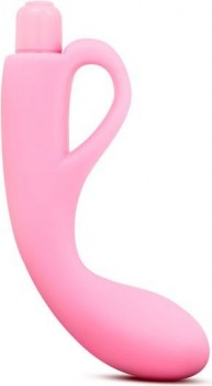 Розовый изогнутый стимулятор LUXE FREYA PINK - 17,7 см.