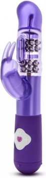 Фиолетовый вибратор с клиторальной стимуляцией G Rabbit - 26 см.