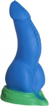 Синий фаллоимитатор  Дракон Эглан Medium  - 24 см.