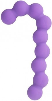 Фиолетовая анальная цепочка SEE YOU CANDY CANE ANAL BEADS - 13,1 см.