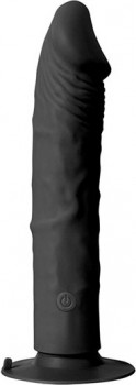 Чёрный вибратор-реалистик PURRFECT SILICONE ONE TOUCH - 22,5 см.