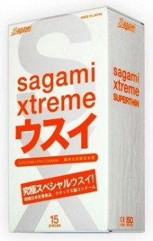 Ультратонкие презервативы Sagami Xtreme SUPERTHIN - 15 шт.