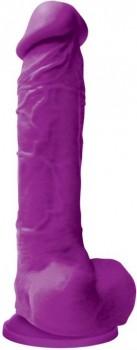 Фиолетовый фаллоимитатор Colours Pleasures на присоске
