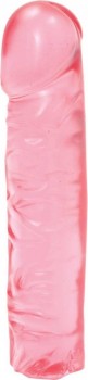 Розовый прозрачный гелевый фаллоимитатор Сristal Jellies