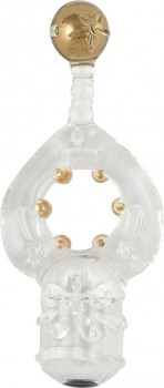 Рельефное кольцо с вибрацией прозрачное MC01030035
