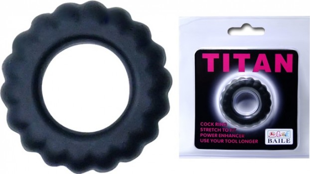 BI-210145 / Эрекционное кольцо TITAN с крупными ребрышками