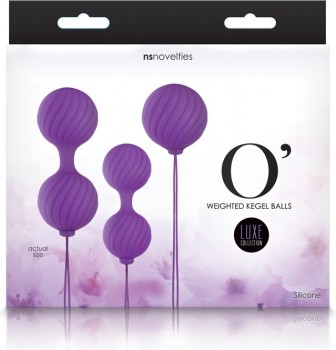 NSN-0208-25 / Набор вагинальных шариков Luxe - O' - Weighted Kegel Balls - Purple