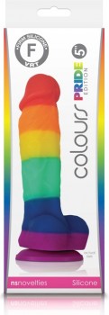 NSN-0408-05 / Радужный фаллоимитатор Colours - Pride Edition - 5 Dildo - Rainbow