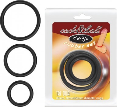 BI-026013 / Набор Эрекционных колец Cock &amp Ball rings Rubber Set