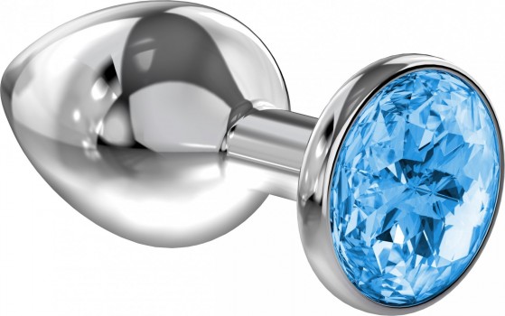 Анальная пробка Diamond Light blue Sparkle Large 4010-04Lola