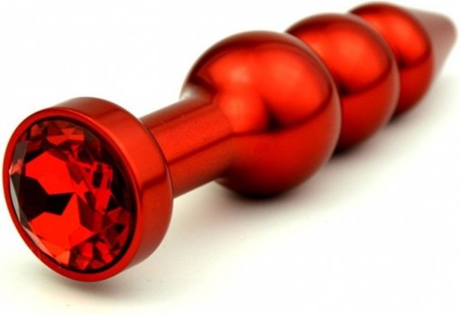 Пробка металл фигурная елочка красная с красным стразом 11,2х2,9см 47431-2MM