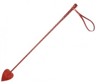 Красный кожаный стек с наконечником-стрелой - 70 см.