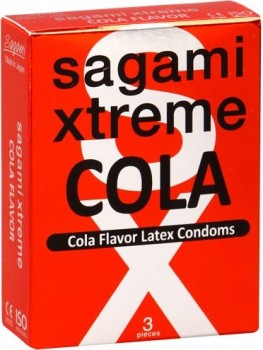 Ароматизированные презервативы Sagami Xtreme COLA - 3 шт.